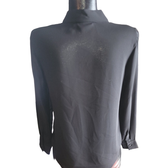 Attitude By Jay Manuel Black Semi-sheer Pullover Blouse S - Picture 6 of 7